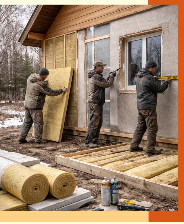 Утепление дачного дома в Томске от 5190 руб/м2 — недорого | ТепломастерТмс